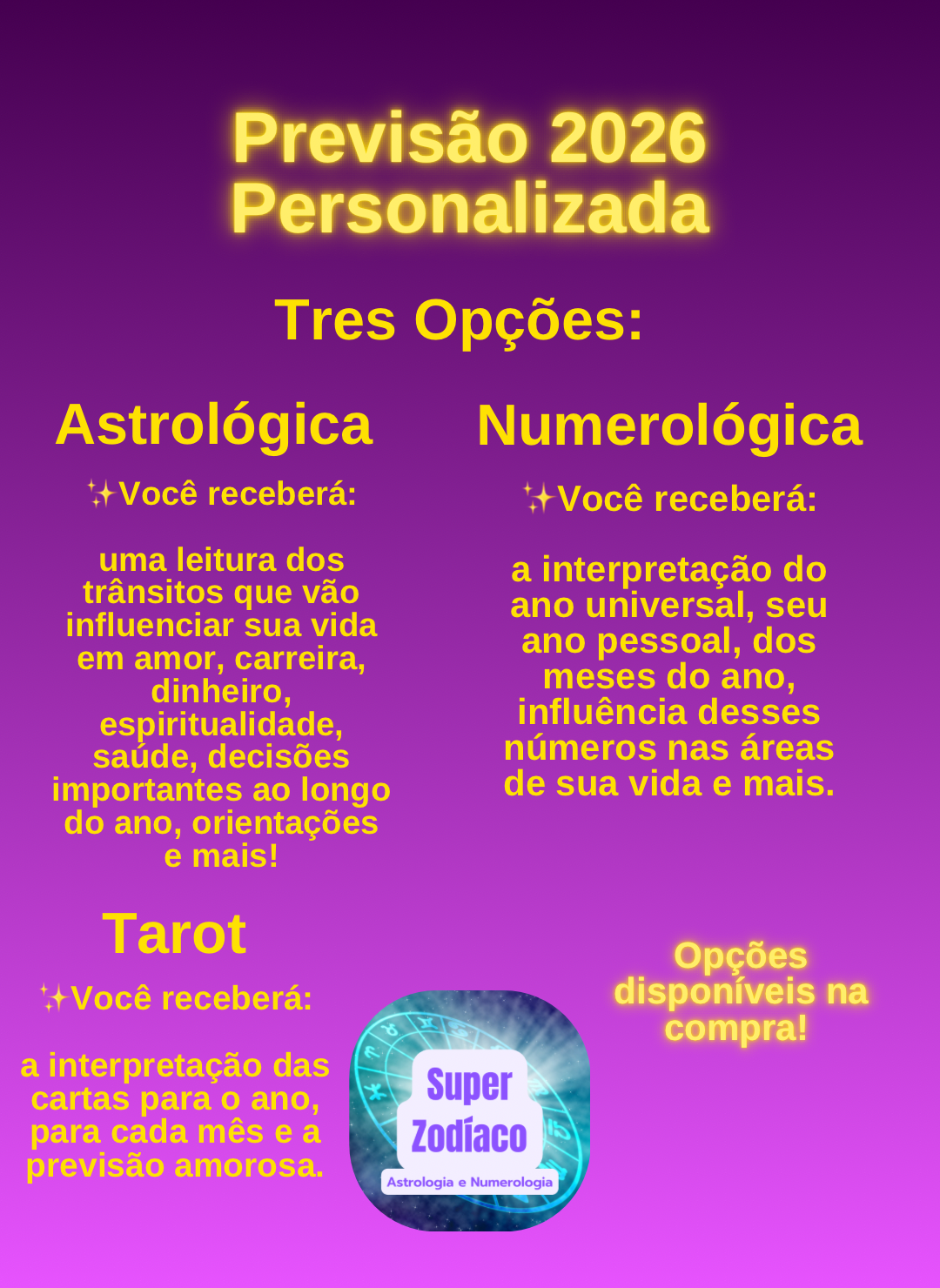 Mapa Astral + Previsão 2026 Astrólogica Numerologica Tarot